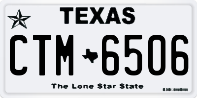 TX license plate CTM6506