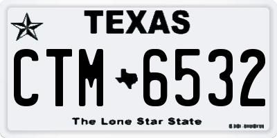 TX license plate CTM6532