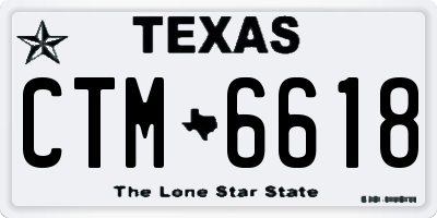 TX license plate CTM6618