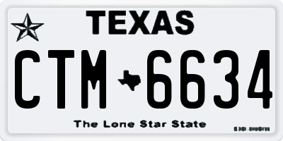 TX license plate CTM6634