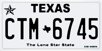 TX license plate CTM6745