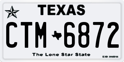 TX license plate CTM6872