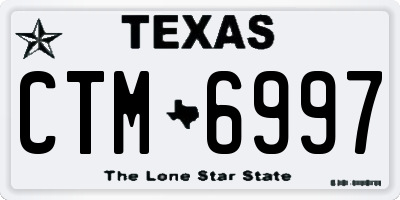 TX license plate CTM6997