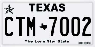 TX license plate CTM7002