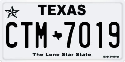 TX license plate CTM7019