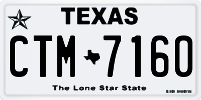 TX license plate CTM7160