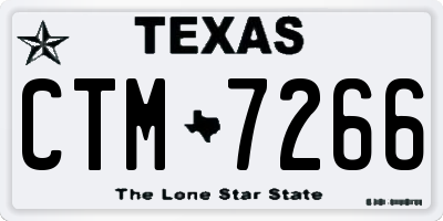 TX license plate CTM7266