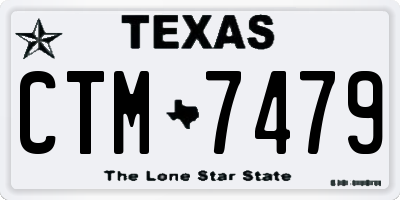 TX license plate CTM7479