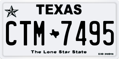 TX license plate CTM7495