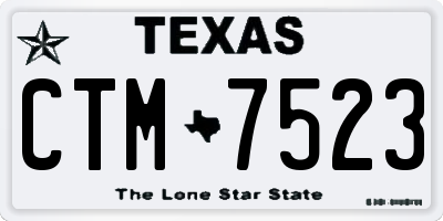TX license plate CTM7523
