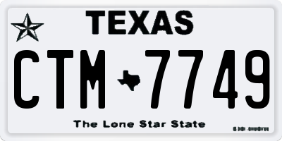 TX license plate CTM7749