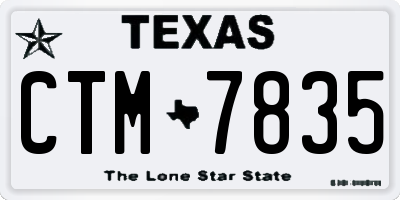 TX license plate CTM7835