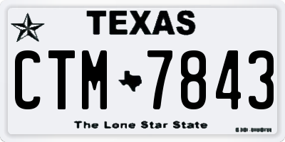 TX license plate CTM7843