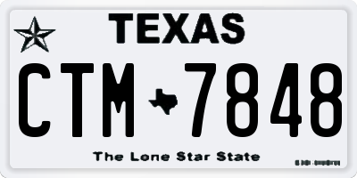 TX license plate CTM7848