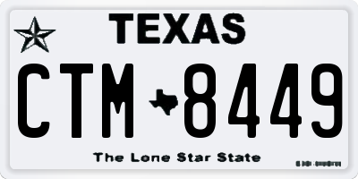 TX license plate CTM8449