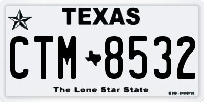 TX license plate CTM8532