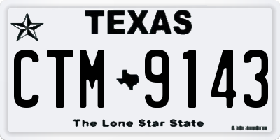 TX license plate CTM9143