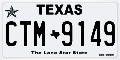 TX license plate CTM9149