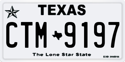 TX license plate CTM9197