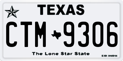 TX license plate CTM9306