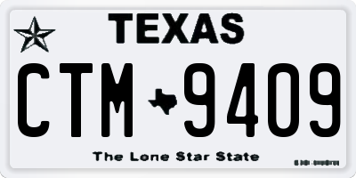 TX license plate CTM9409