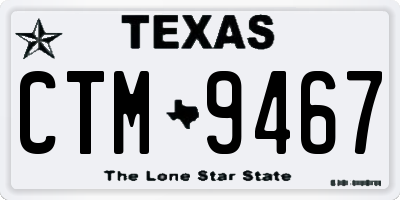 TX license plate CTM9467