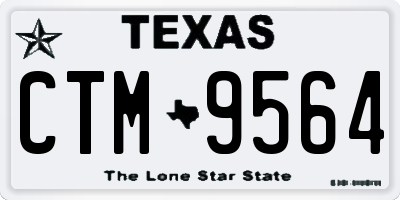 TX license plate CTM9564