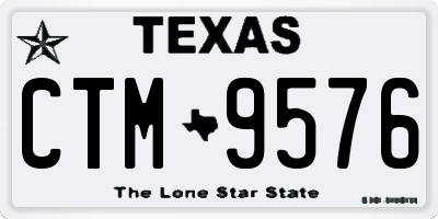 TX license plate CTM9576