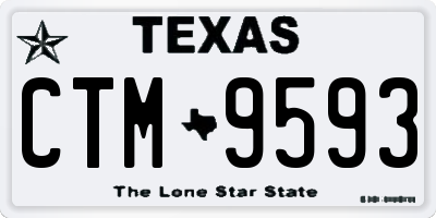 TX license plate CTM9593