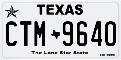 TX license plate CTM9640