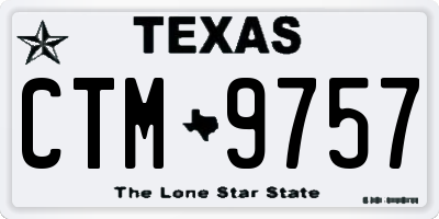 TX license plate CTM9757