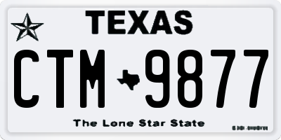 TX license plate CTM9877