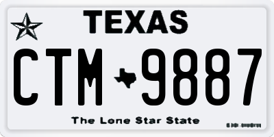 TX license plate CTM9887