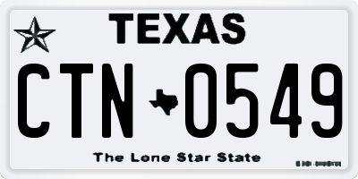 TX license plate CTN0549