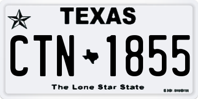TX license plate CTN1855