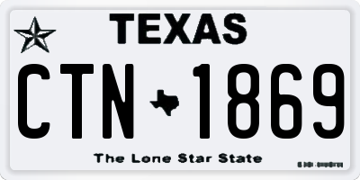TX license plate CTN1869