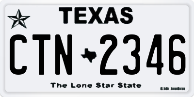 TX license plate CTN2346