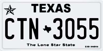 TX license plate CTN3055