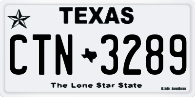 TX license plate CTN3289
