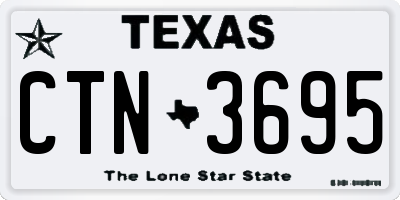 TX license plate CTN3695