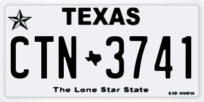 TX license plate CTN3741