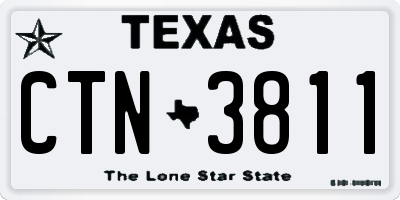 TX license plate CTN3811