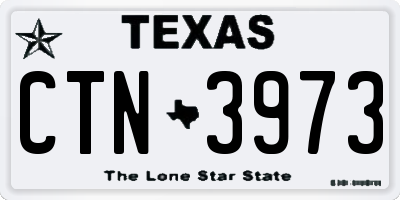 TX license plate CTN3973