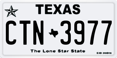 TX license plate CTN3977