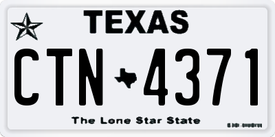 TX license plate CTN4371