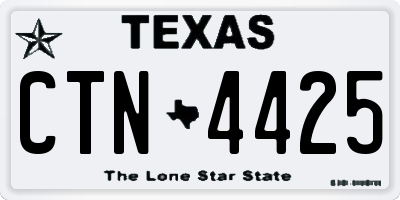 TX license plate CTN4425