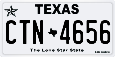 TX license plate CTN4656