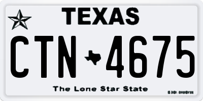 TX license plate CTN4675