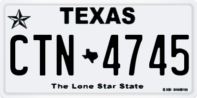 TX license plate CTN4745