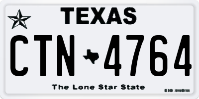 TX license plate CTN4764